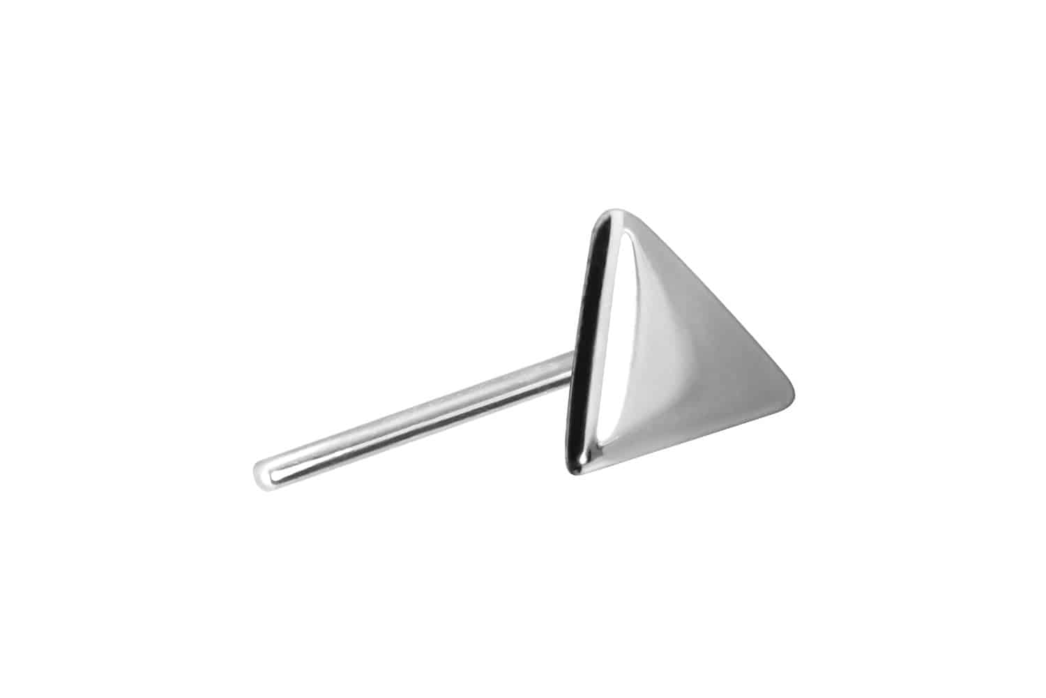 14 Karat Gold Aufsatz mit Titan Push Pin DREIECK von Piercingline